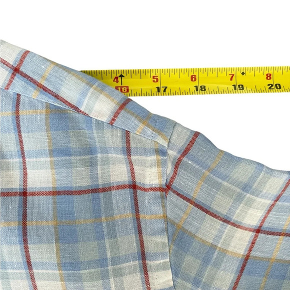 Men’s UNTUCKit 100% Linen Wrinkle Resistant Short Sleeve Button Up, Size Medium - Picture 6 of 6